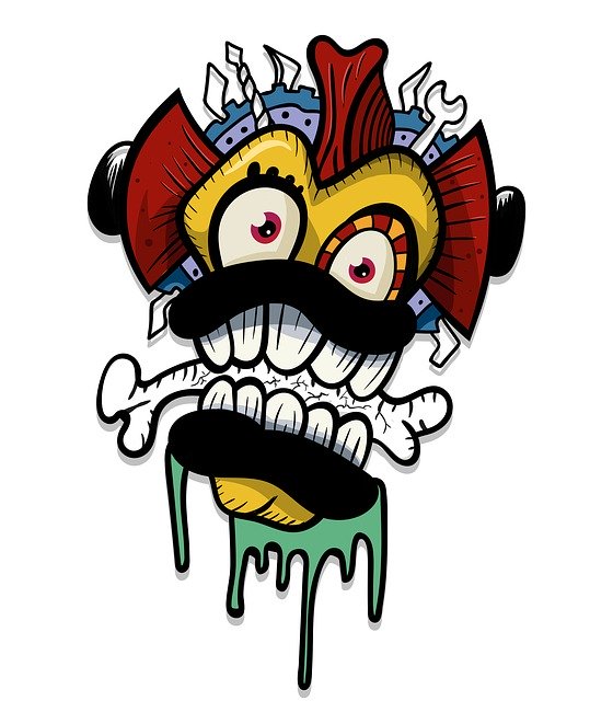 Free download T-Shirt Design Punk Monster Crazy -  free illustration to be edited with GIMP free online image editor