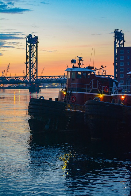 Free download tugboat portsmouth nh sunrise free picture to be edited with GIMP free online image editor