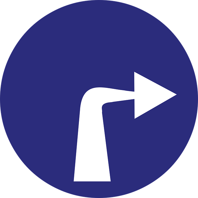 Free download Turn Right Arrow Direction Road - Free vector graphic on Pixabay free illustration to be edited with GIMP free online image editor