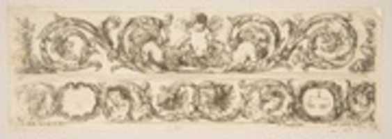 Free download Two Acanthus Friezes: Cupid Subduing Two Lions; Heads of Four Seasons free photo or picture to be edited with GIMP online image editor