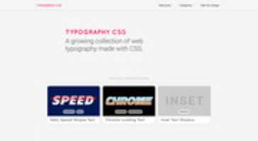 Free download TypographyCSS Home PAge free photo or picture to be edited with GIMP online image editor