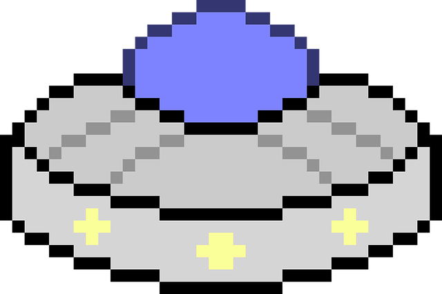 Free download Ufo Pixel Art Flying Saucer -  free illustration to be edited with GIMP free online image editor