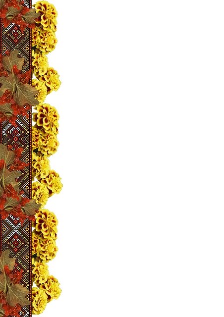 Free download Ukraine Embroidery Marigolds -  free illustration to be edited with GIMP free online image editor