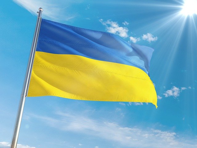 Free download ukraine flag banner peace sky sun free picture to be edited with GIMP free online image editor