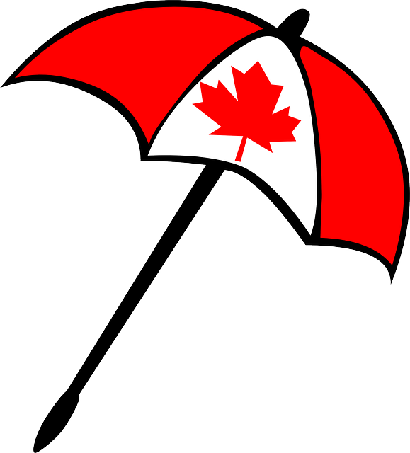 Free download Umbrella Canada Maple Leaf - Free vector graphic on Pixabay free illustration to be edited with GIMP free online image editor