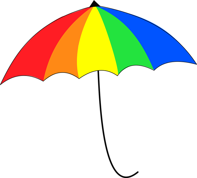 Free download Umbrella Colorful Rainbow -  free illustration to be edited with GIMP free online image editor