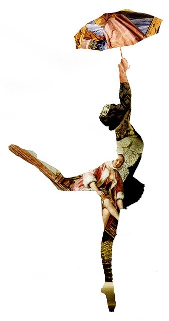 Free download Umbrella Woman Ballet -  free illustration to be edited with GIMP free online image editor