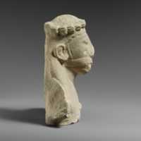 Free download Upper part of a limestone statuette of a male aulos player free photo or picture to be edited with GIMP online image editor