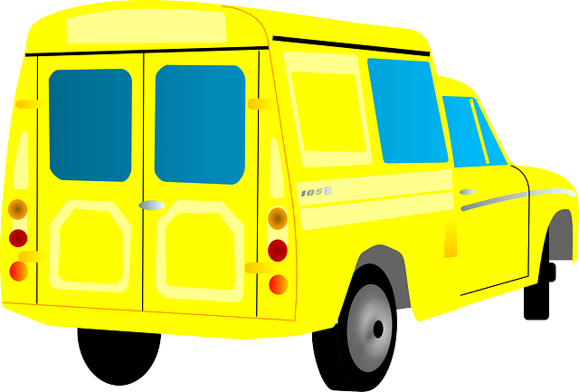 Free download Van Yellow Transportation - Free vector graphic on Pixabay free illustration to be edited with GIMP free online image editor