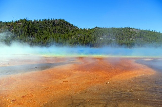 Free download Vapors Above Grand Prismatic -  free photo or picture to be edited with GIMP online image editor