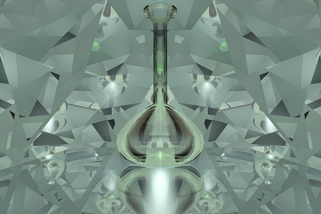 Free download Vase Glass Fractal -  free illustration to be edited with GIMP free online image editor