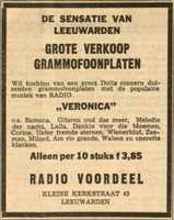 Free download Veronica Advertentie 1963 01 25 Sensatiein Leeuwarden. Platenverkoop free photo or picture to be edited with GIMP online image editor