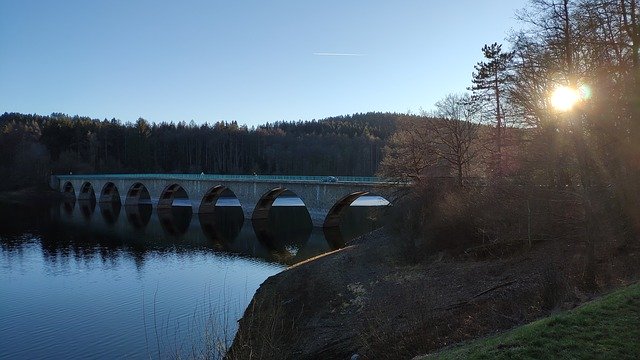 Free download Versetalsperre Lake Bridge -  free photo or picture to be edited with GIMP online image editor