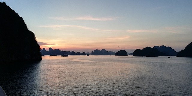 Free download Vietnam Ha Long Bay Sunset -  free photo or picture to be edited with GIMP online image editor