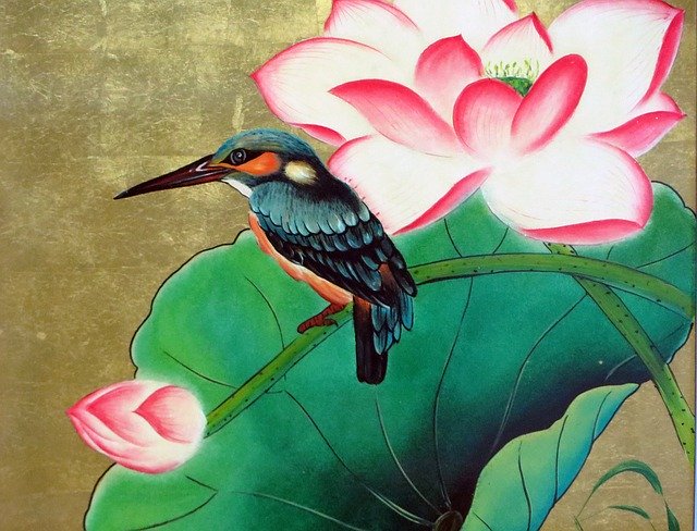 Free download Viet Nam Lacquer Bird -  free illustration to be edited with GIMP free online image editor