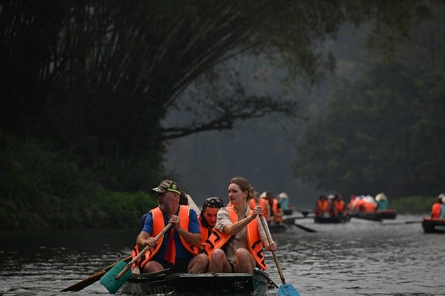 Free download vietnam trang an rowing sea ocean free picture to be edited with GIMP free online image editor