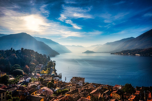 Free download village lake rooftops lake como free picture to be edited with GIMP free online image editor