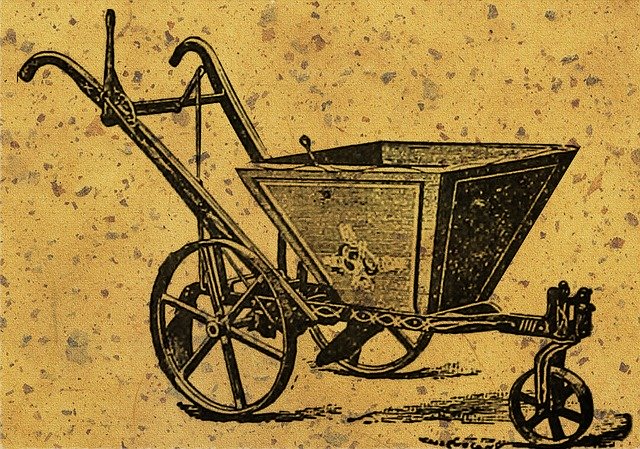 Free download Vintage Wheelbarrow Gardening -  free illustration to be edited with GIMP free online image editor