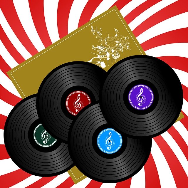 Free download Vinyl Retro Records -  free illustration to be edited with GIMP free online image editor