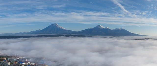 Free download Volcanoes Mountains Fog -  free photo or picture to be edited with GIMP online image editor