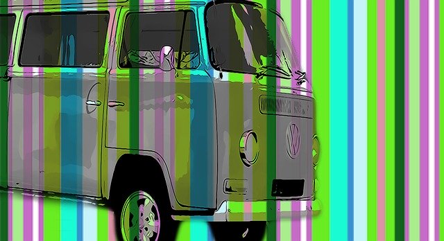 Free download Volkswagen Camper Art -  free illustration to be edited with GIMP free online image editor