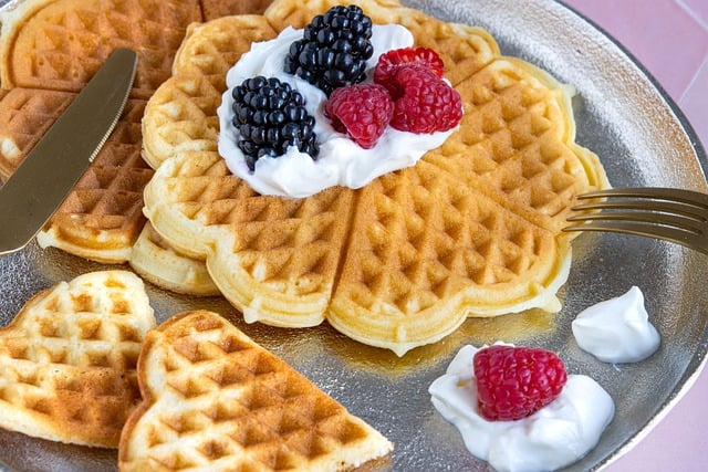 Free download waffles breakfast children meal free picture to be edited with GIMP free online image editor