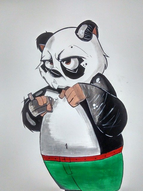 Free download Wall Painting Of Panda Graffiti -  free illustration to be edited with GIMP free online image editor