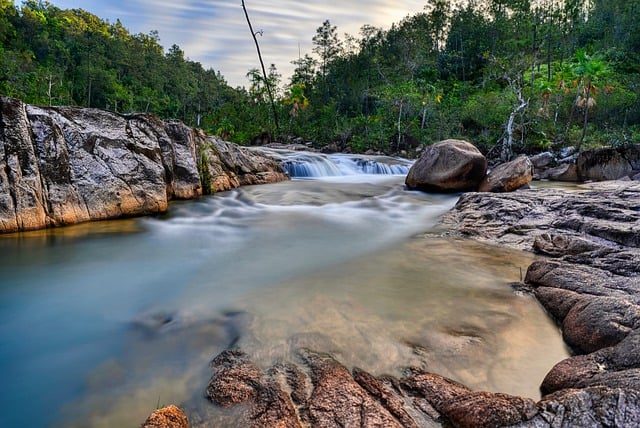 Free download water creek landscape flow hdr free picture to be edited with GIMP free online image editor