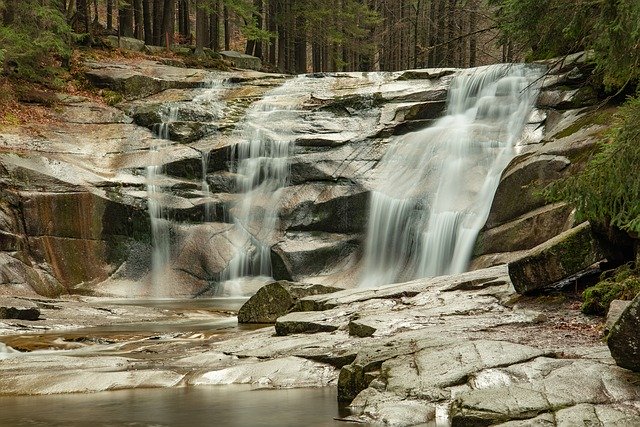 Free download Waterfall Autumn Forest -  free photo or picture to be edited with GIMP online image editor