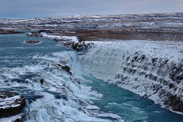 Free download Waterfall Iceland Landscape -  free photo or picture to be edited with GIMP online image editor