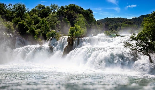 Free download water falls krka waterfalls water free picture to be edited with GIMP free online image editor