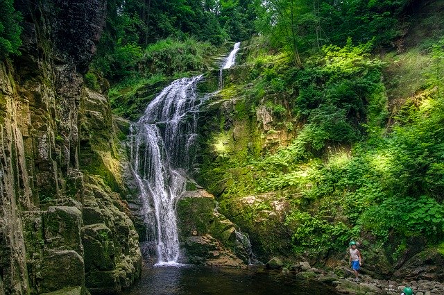 Free download Waterfall Szklarka Poreba Water -  free photo or picture to be edited with GIMP online image editor