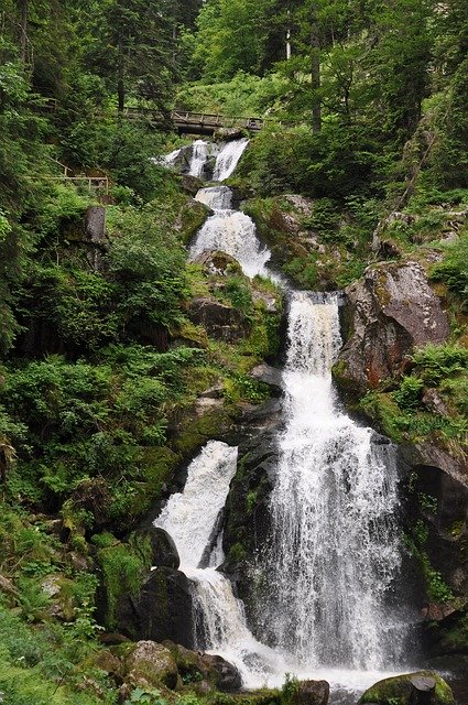 Free download Waterfall Water Triberg Black -  free photo or picture to be edited with GIMP online image editor