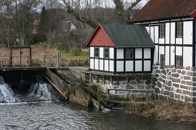 Free download Water Mill Sæby Old -  free photo or picture to be edited with GIMP online image editor