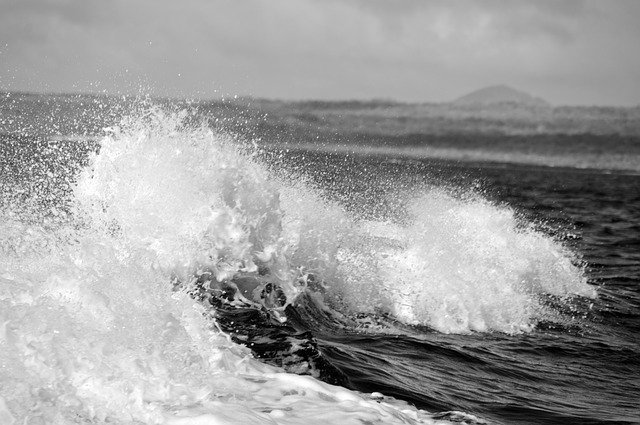 Free download Wave Black And White Breaking -  free photo or picture to be edited with GIMP online image editor