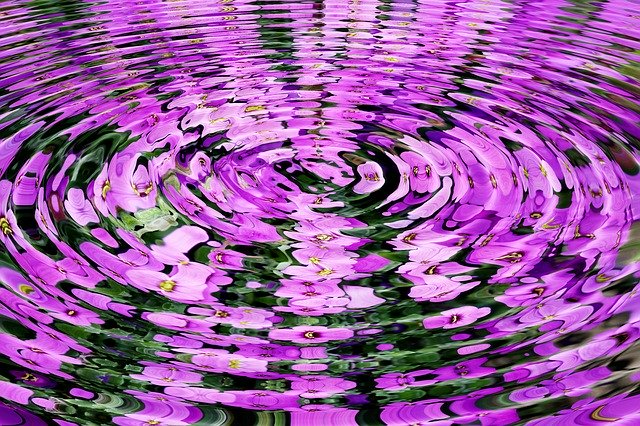 Free download Wave Flowers Water -  free illustration to be edited with GIMP free online image editor