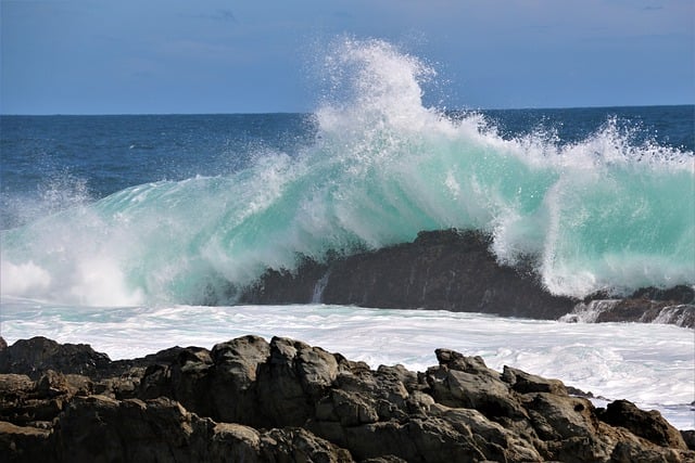 Free download waves ocean sea beach rocks coast free picture to be edited with GIMP free online image editor