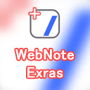 WebNote Extras  screen for extension Chrome web store in OffiDocs Chromium