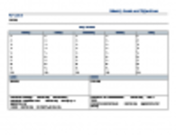 Free download Weekly Goals Objective Template DOC, XLS or PPT template free to be edited with LibreOffice online or OpenOffice Desktop online