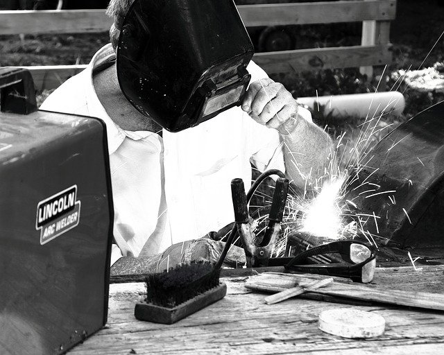 Free download Welder Welding Black And White -  free photo or picture to be edited with GIMP online image editor