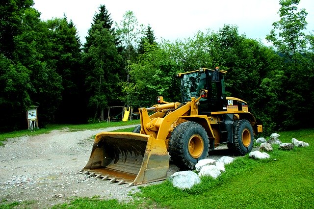 Gratis download Wiellader Cat Caterpillar - gratis foto of afbeelding om te bewerken met GIMP online afbeeldingseditor