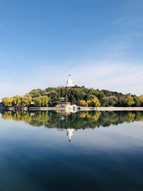 Free download white tower reflection winter free picture to be edited with GIMP free online image editor