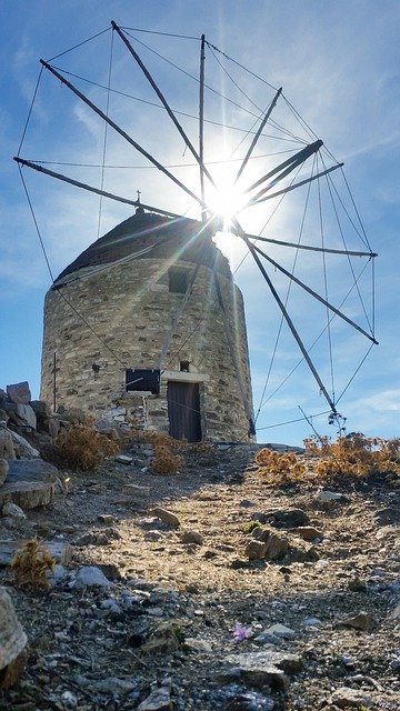 Free download Windmill Agriculture Farming Greek -  free photo or picture to be edited with GIMP online image editor