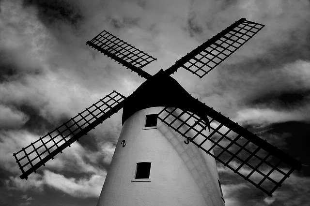 Free download Windmill Architecture Landscape -  free photo or picture to be edited with GIMP online image editor