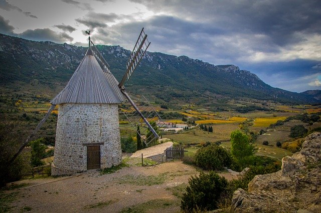 Free download Windmill France Mill -  free photo or picture to be edited with GIMP online image editor