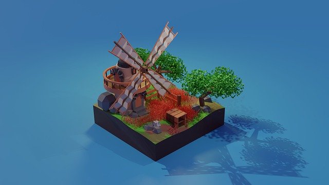 Free download windmill gaming 3d render free picture to be edited with GIMP free online image editor