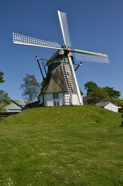 Free download Windmill Munkbrarup Hope -  free photo or picture to be edited with GIMP online image editor