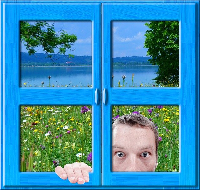 Free download Window Nature Man -  free illustration to be edited with GIMP free online image editor