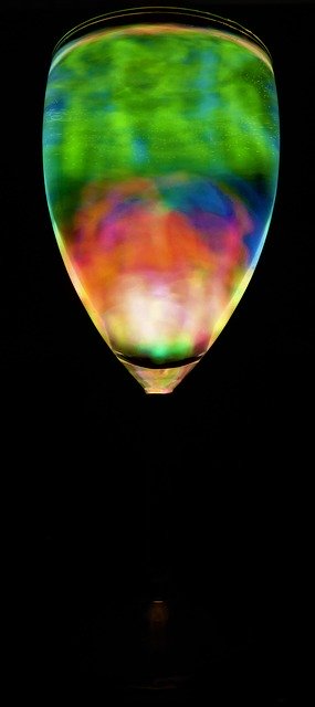 Free download Wine Glass Neon Liquid -  free illustration to be edited with GIMP free online image editor