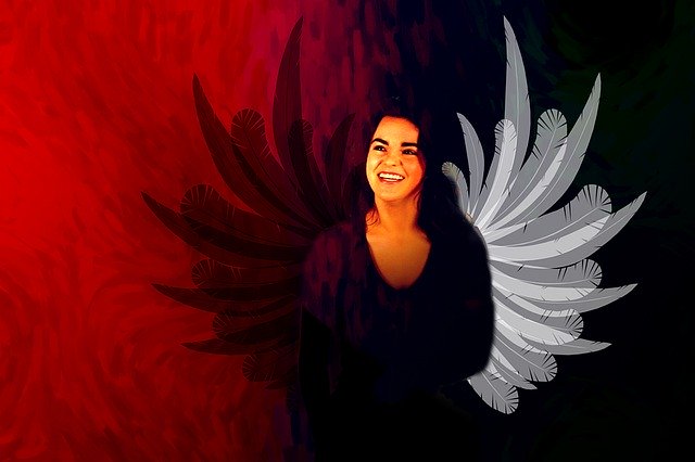 Free download Wings Happy Girl -  free illustration to be edited with GIMP free online image editor